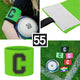 Green Captain's Armband for Football Teams in Adults and Kids Sizes