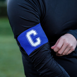 Dark Blue Captain's Armband for Football Teams in Adults and Kids Sizes